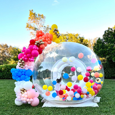 Tunnel PVC trasparente Casa gonfiabile gigante Campeggio trasparente