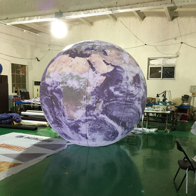 Logo personalizzato Pallone gonfiabile gigante Volante Led Light Elio Pallone bandiera gonfiabile