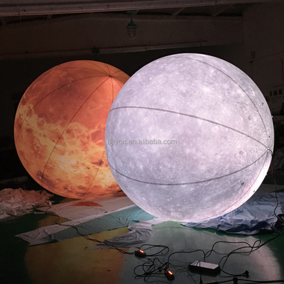 Giant pubblicità modello di luna gonfiabile con luce a led / grande palloncino gonfiabile luna per la decorazione