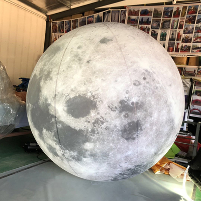 Giant pubblicità modello di luna gonfiabile con luce a led / grande palloncino gonfiabile luna per la decorazione