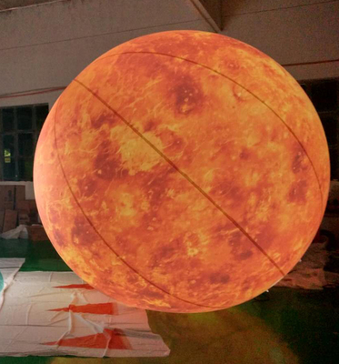 Giant pubblicità modello di luna gonfiabile con luce a led / grande palloncino gonfiabile luna per la decorazione