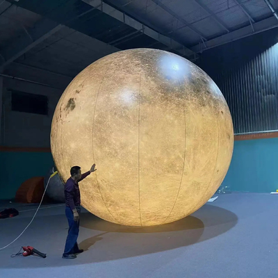 Grande palloncino lunare gonfiabile Modello gigante Decorazione pubblicitaria Modello lunare gonfiabile con luce led variabile