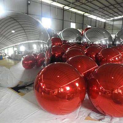 Decorazione per la casa 100cm Laser Silver PVC Ball Hanging Material Chiara Natale Disco Ball Mirror