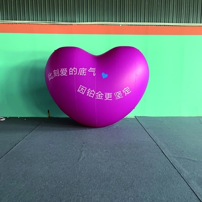 DIGITAL PRINT in PVC personalizzato Decorazione per il giorno di San Valentino Cuore gonfiabile gigante rosso Cuore gonfiabile enorme