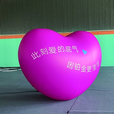 DIGITAL PRINT in PVC personalizzato Decorazione per il giorno di San Valentino Cuore gonfiabile gigante rosso Cuore gonfiabile enorme