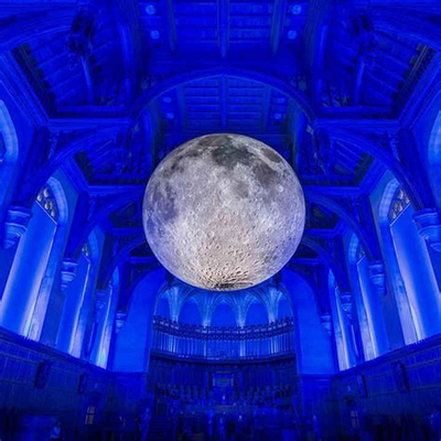 Evento personalizzato Gigante pubblicitario modello di luna gonfiabile grande pallone lunare gonfiabile con luce a led