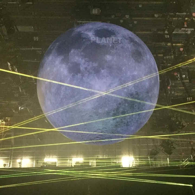 Evento personalizzato Gigante pubblicitario modello di luna gonfiabile grande pallone lunare gonfiabile con luce a led