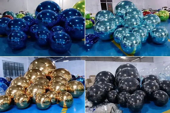 Balle splendenti gonfiabili in argento per eventi