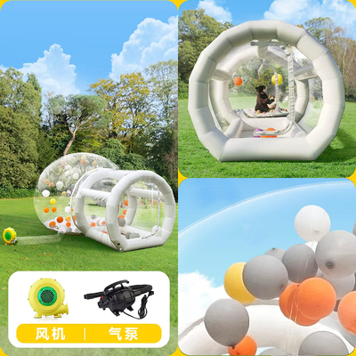 Fun House Chiara Inflatabile Cristallo Igloo Cupola Tenda Bollina trasparente Bambini Bollini Inflatabili Casa per la festa