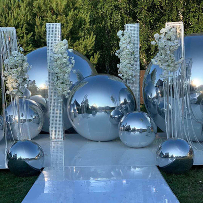 Esclusivo Mirror Ball Evento Memorabile Impostazioni Attrazione Grandi palline lucide gonfiabili Silver Deluxe Globo lucido gonfiabile