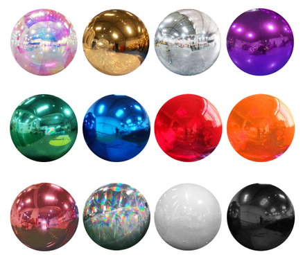 Esclusivo Mirror Ball Evento Memorabile Impostazioni Attrazione Grandi palline lucide gonfiabili Silver Deluxe Globo lucido gonfiabile