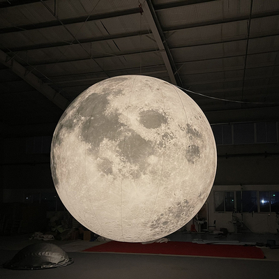 2 m Giant LED Illuminazione Pallone lunare Pallone gonfiabile Pianeta Sistema solare Pallone per decorazioni
