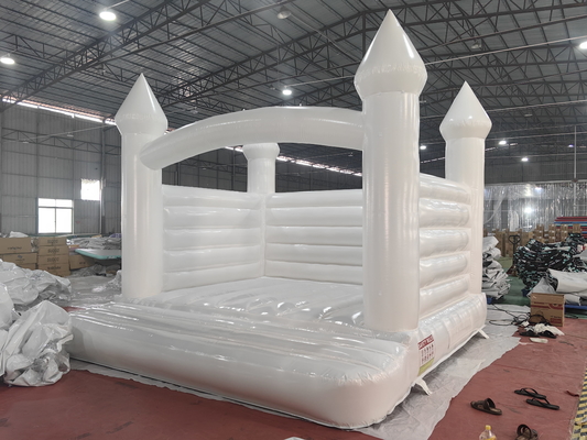 Bambino salto casa salto combo decorazione di matrimonio buttafuori bianco gonfiabile scivolo castello salta