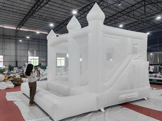 Noleggio di partito commerciale White Bouncer Jumper Luna gonfiabile Salto salto Casa di rimbalzo White Bouncy Castle