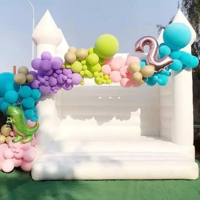 Noleggio di partito commerciale White Bouncer Jumper Luna gonfiabile Salto salto Casa di rimbalzo White Bouncy Castle