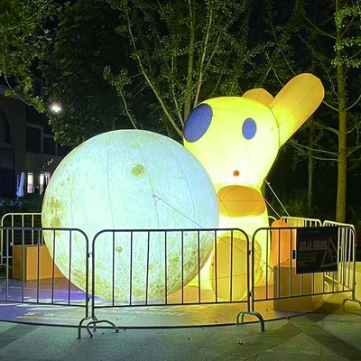 Decorazioni gonfiabili lunari Pallone gonfiabile con illuminazione a LED all'interno Pallone da festa per decorazioni da concerto