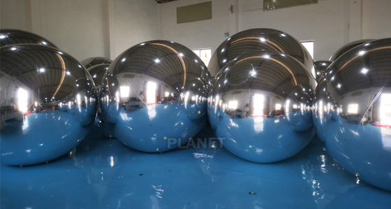 Partito Palloni gonfiabili di pubblicità Rotondo Pallone gonfiabile specchio argento