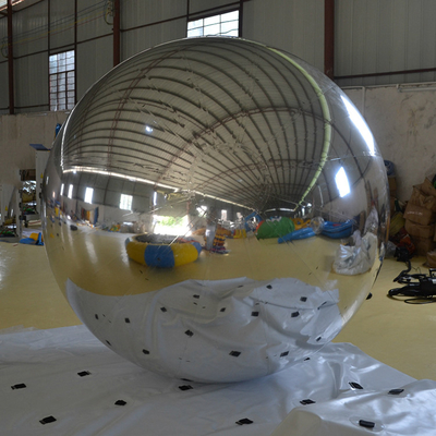 Partito Palloni gonfiabili di pubblicità Rotondo Pallone gonfiabile specchio argento