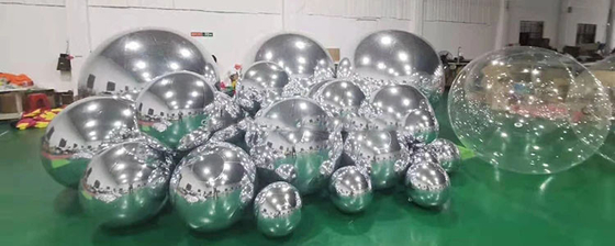 Doppio strato di PVC grande sfera specchio decorativo esterno gonfiabile