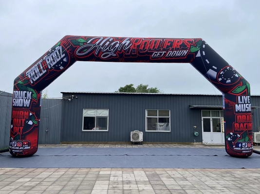 arco gonfiabile per ingresso esterno per l'evento pubblicitario con led