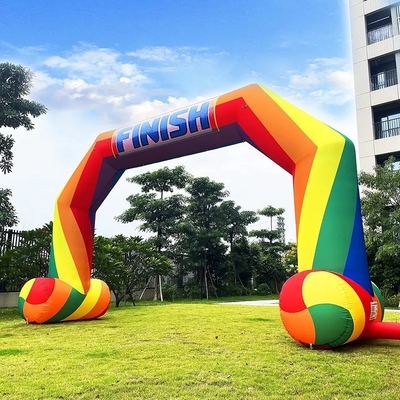 Fabbrica all'ingrosso Logo personalizzato Marchio Five Sides Arco gonfiabile Arco gonfiabile arcobaleno economico per eventi