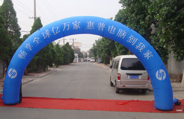 Pubblicità personalizzata tema cartone animato gonfiabile Arco d'ingresso di benvenuto per l'evento di festa