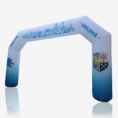 Arco d'ingresso all'aperto Corsa gonfiabile Linea di arrivo Arco gonfiabile per eventi pubblicitari