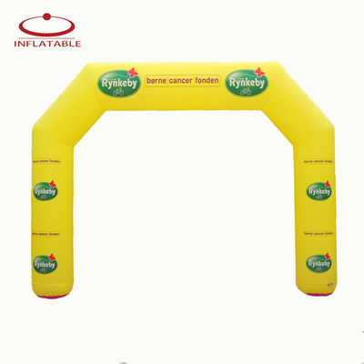 Nuovo design pubblicitario all'aperto arco gonfiabile con stampa del logo verlcro per la promozione del marchio di eventi sportivi