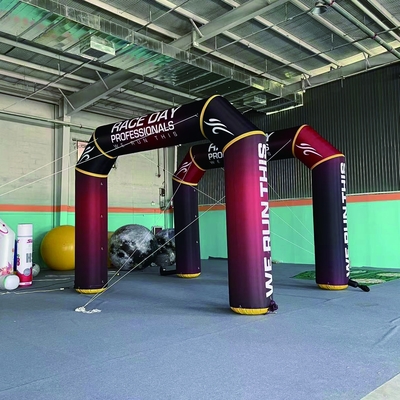 personalizzare logo vendita calda fabbrica all'ingrosso linea di partenza linea di arrivo robot gonfiabile arco gonfiabile