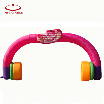 Cartoni animati Arco di finitura gonfiabile Pubblicità personalizzata per eventi sportivi