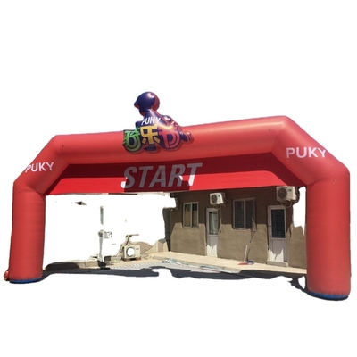 Cartoni animati Arco di finitura gonfiabile Pubblicità personalizzata per eventi sportivi