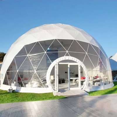 vendita calda tessuto PVC trasparente festa di nozze campeggio tenda domo geodesica casa