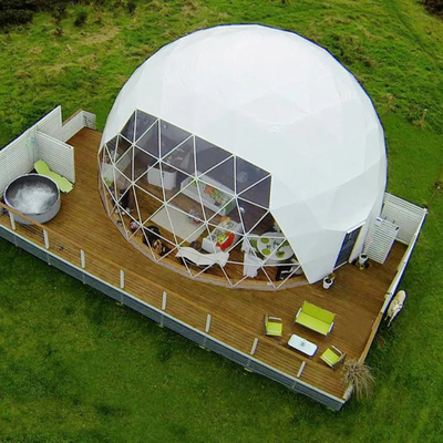 Nuovo design all'aperto lusso campeggio PVC soggiorno glamping cupola resort tenda hotel