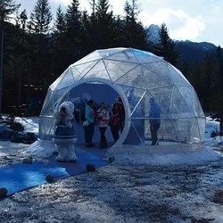singolo riscaldato campeggio di lusso chiara cupola igloo eventi festa tenda produttore
