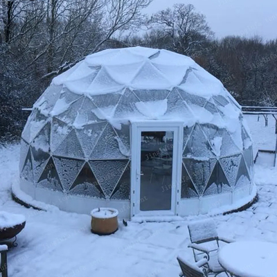Cornice in acciaio PVC trasparente Geodesica Casa da giardino cupola tenda igloo
