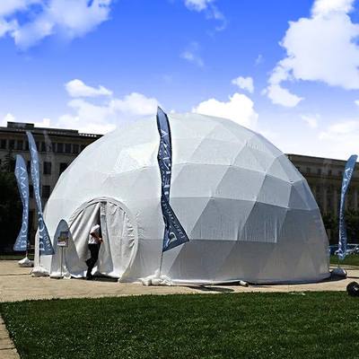 Half Sphere Fiera commerciale Catering Dining Geodesica tenda a cupola con copertura in PVC a tela d'acciaio