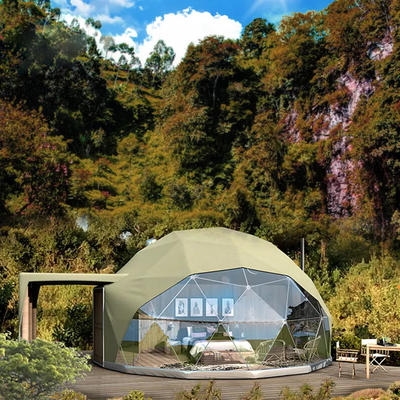 Half Sphere Fiera commerciale Catering Dining Geodesica tenda a cupola con copertura in PVC a tela d'acciaio