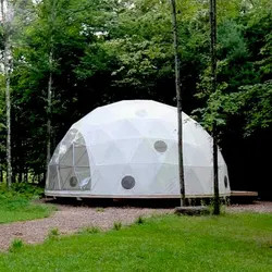 Tenda da campeggio con cupola geodetica di 9 m PVDF Gabric Outdoor PVC