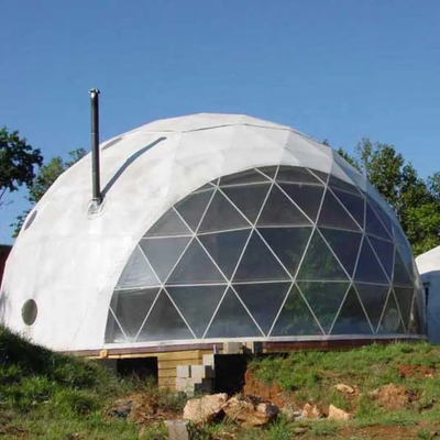 Tenda da campeggio con cupola geodetica di 9 m PVDF Gabric Outdoor PVC