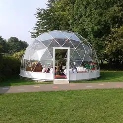 Logo personalizzato Luxury Geodesic Dome Glamping Tent Outdoor Impermeabile