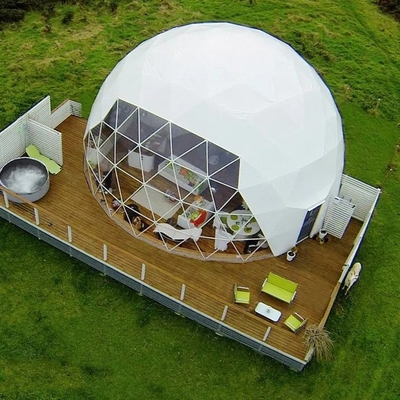 Tenda a cupola gonfiabile impermeabile all'aria aperta Tenda modulare con bagno