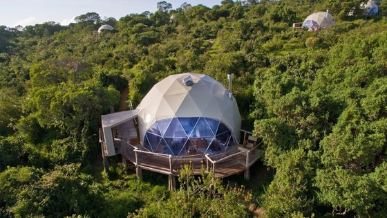 Tenda a cupola gonfiabile impermeabile all'aria aperta Tenda modulare con bagno