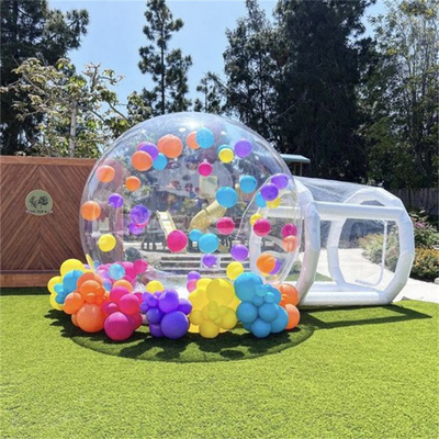 Tunnel PVC trasparente Casa gonfiabile gigante Campeggio trasparente