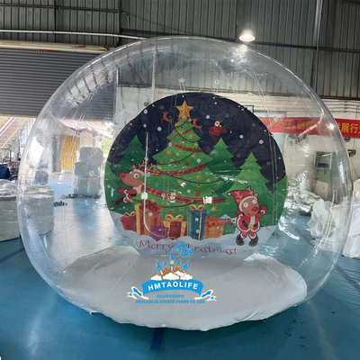 Casa a bolle gonfiabile blu con salto PVC trasparente per feste all' aperto
