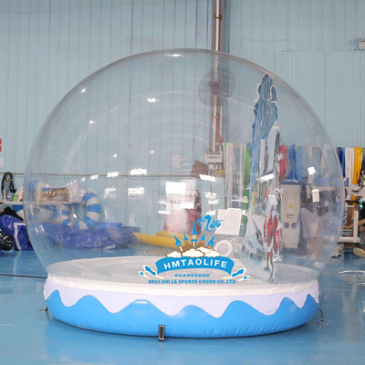 Casa a bolle gonfiabile blu con salto PVC trasparente per feste all' aperto