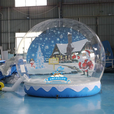 Casa a bolle gonfiabile blu con salto PVC trasparente per feste all' aperto