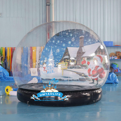 Casa a bolle gonfiabile blu con salto PVC trasparente per feste all' aperto