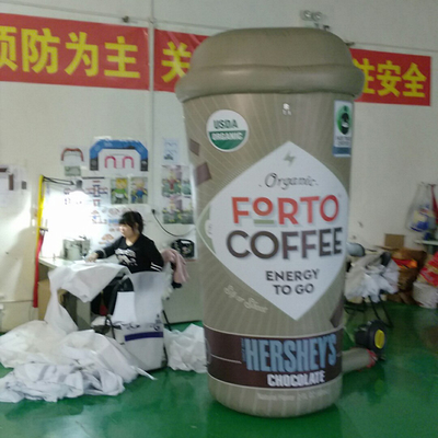 personalizzato Giant per la pubblicità tazza da caffè gonfiabile per eventi promozionali personaggi mascotte
