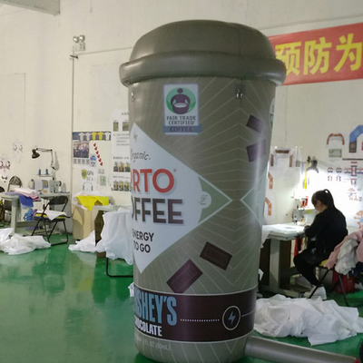 personalizzato Giant per la pubblicità tazza da caffè gonfiabile per eventi promozionali personaggi mascotte