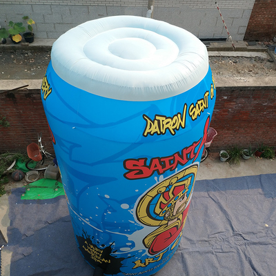 Giant Beer Juice pubblicitario gonfiabile zip-top può per la promozione evento bottiglia personaggi mascotte